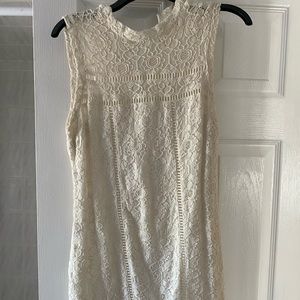 Hollister Lace Cream/White dress